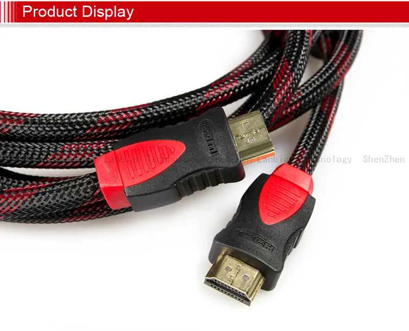 AUN 1,4 кабель версии HDMI в двойном магнитном кольце. 10 м, 15 м HDMI кабель Поддержка 3D, 1080P для ТВ, HD монитор, Аун проектор