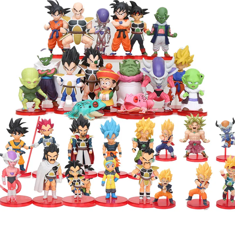 

6/8pcs Dragon Ball Z WCF broly figure Super Saiyan Son Goku Gohan Vegeta Vegetto Shenron Freeza Janemba Broli Q PVC Figures Toys