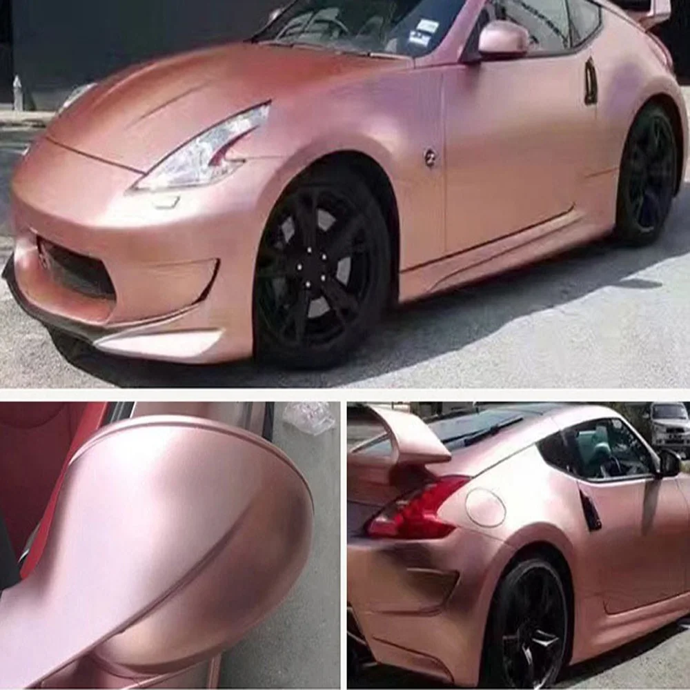 152cm 3m Rose Gold Car Stickers Car Vinyl Wrap Film Sticker Decal Bubble Free Car Wrapping Films Car Stickers Aliexpress