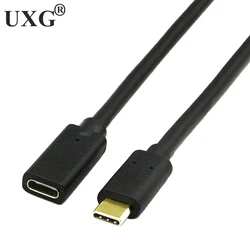 Conector de bloqueo USB tipo C de 10gbps, extensión macho a hembra, OTG, sincronización de datos, carga rápida PD (3A), extensor, Cable corto 4k de 0,3 m