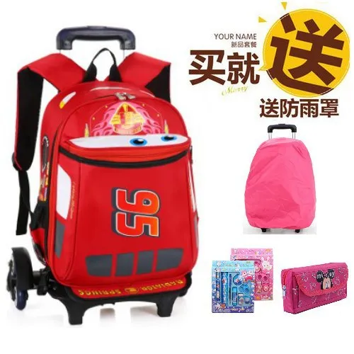 

Young STUDENT'S 1-2-3 Grade 4 Boy Six-Wheeled Climbing Stairs Trolley Bag with Wheels Wheels Three Rounds Hand Towed