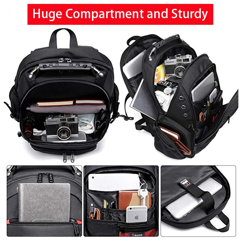 Male 45L Travel backpack 15.6 Laptop Backpack Men Women USB Anti theft Waterproof Backpacks for teens schoolbag youth mochila 3