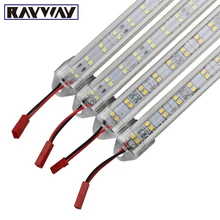 Светильник 12 вольт светодиодный s двухрядные светодиодные бар свет+ алюминиевый профиль+ крышка ПК яркая жесткая полоса свет трубкиподсветка на кухню