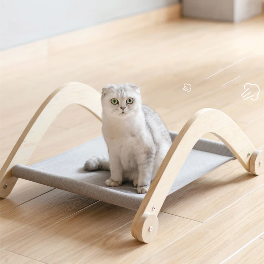 wooden cat hammock
