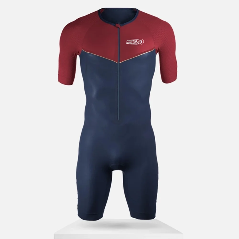 mpc speed Triathlon Suit Men's Road Bike Cycling jumpsuit Clothing Ropa De Ciclismo 2021 Skinsuit Cycling Jersey Set Bodysuit 3