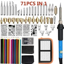 Электрическая гравировальная ручка 71 шт./37 шт./28 шт./7 шт. Профессиональная регулируемая температура деревянная горелка DIY электрический гравер Шлифовальные наборы