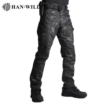 

HAN WILD Men Fashion Streetwear Casual Camouflage Jogger Pants Tactical Military Trousers Men Cargo Pants for Droppshipping