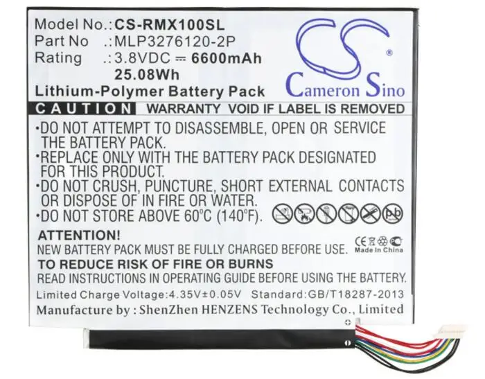 Cameron sino 6600mah аккумулятор для VERIZON Ellipsis 10 Ellipsis 10 XLTE QTAIR7 MLP3276120-2P батарея планшета