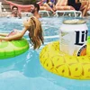 Mini vaso flotante inflable para piscina, posavasos para Bar, dispositivos de flotación para bebidas, flamenco, unicornio, color rosa ► Foto 3/6