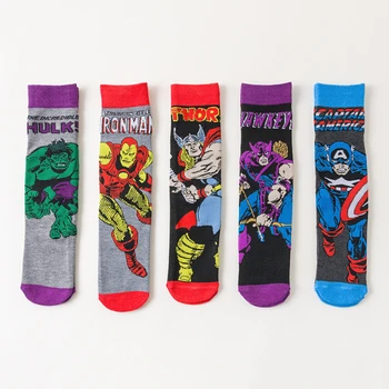 

Superhero Cosplay Accessories Captain America Thor Hulk Cotton Sock Kawaii Socks Adult Stockings