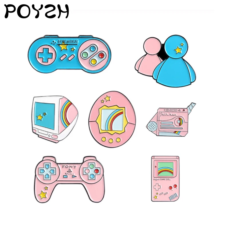 18 стилей игровой автомат серия эмаль лацкан булавка электронная игровая консоль