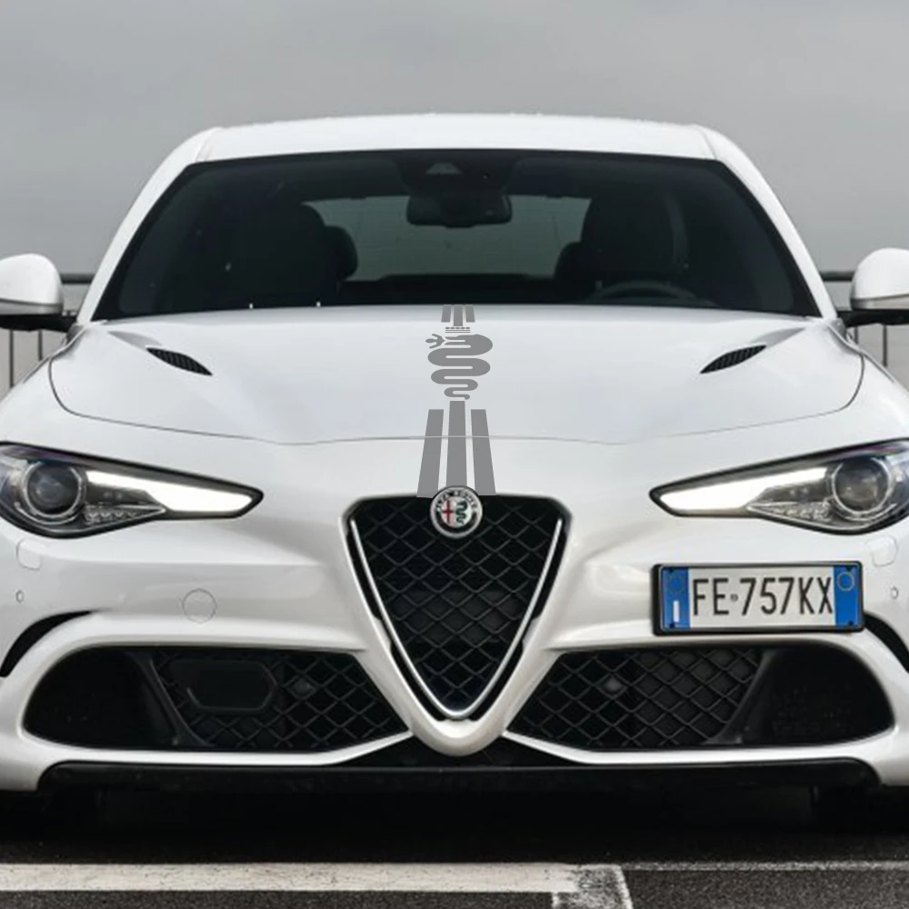 Крышка капота виниловые наклейки на машину авто для Alfa Romeo 159 Giulietta Giulia 147 156 Mito Stelvio