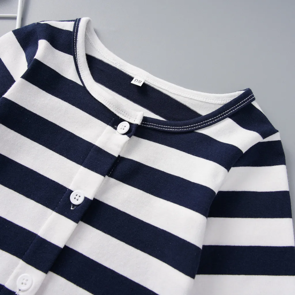 new born baby clothes baby boy romper winter clothes costume romper onesie disfraz bebe halloween Long Sleeve Stripe 0-24m Z4