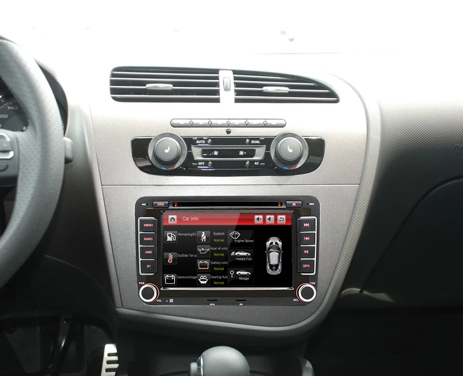 AWESAFE 2 Din Автомобильный мультимедийный плеер радио для Seat Leon 2 MK2 2005 2006 2007-2012 VW Skoda gps навигация автомобильный аудио стерео DVD
