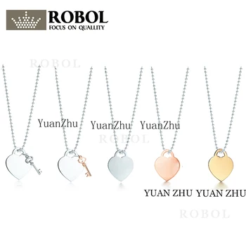 

High Quality 1:1 TTFF 925 Sterling Silver Heart-Shaped Beaded Chain Jewerly Original Design Model Exquisite Craftsmanship.