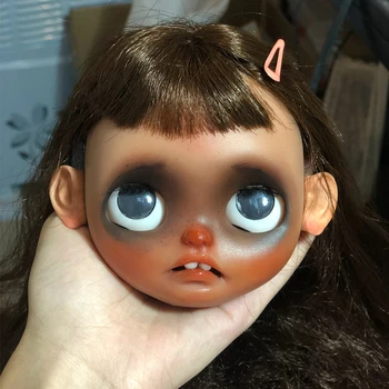 

Blyth Doll Face Plate for diy your blyth makeup Including Back Plate customization doll Nude blyth super black