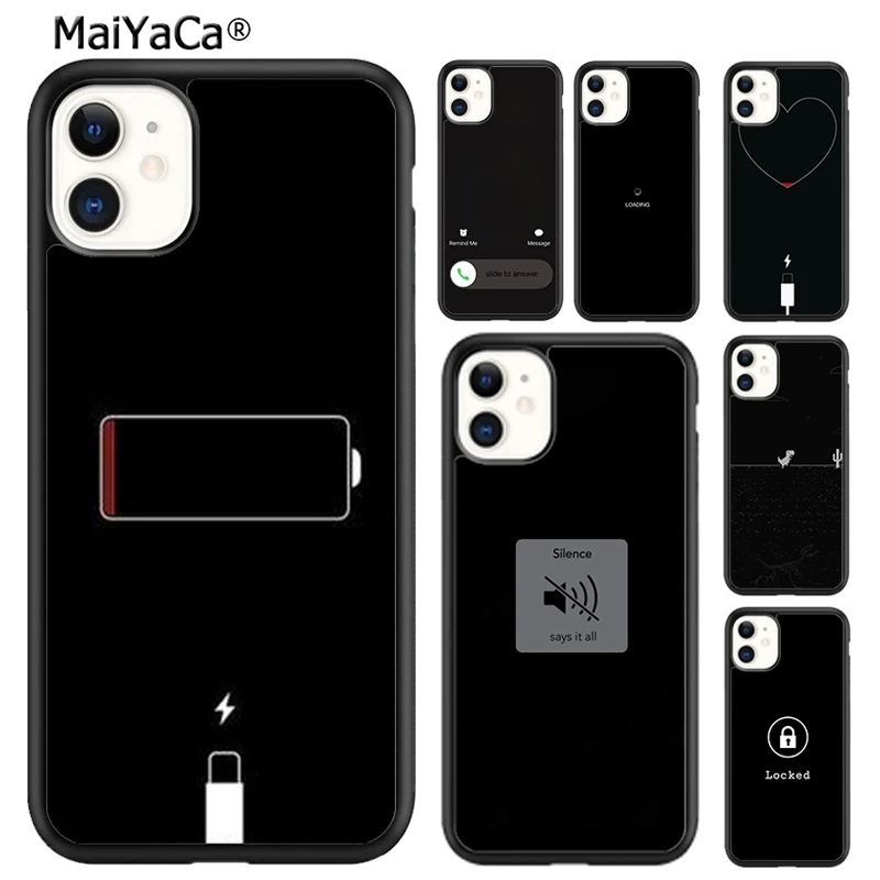 Maiyaca Cellulare Schermo Telefono Batteria Icona Cassa Del Telefono Per Iphone Se2020 15 14 6 7 8 Plus Xr Xs 11 12 13 Pro Max Cover Coque