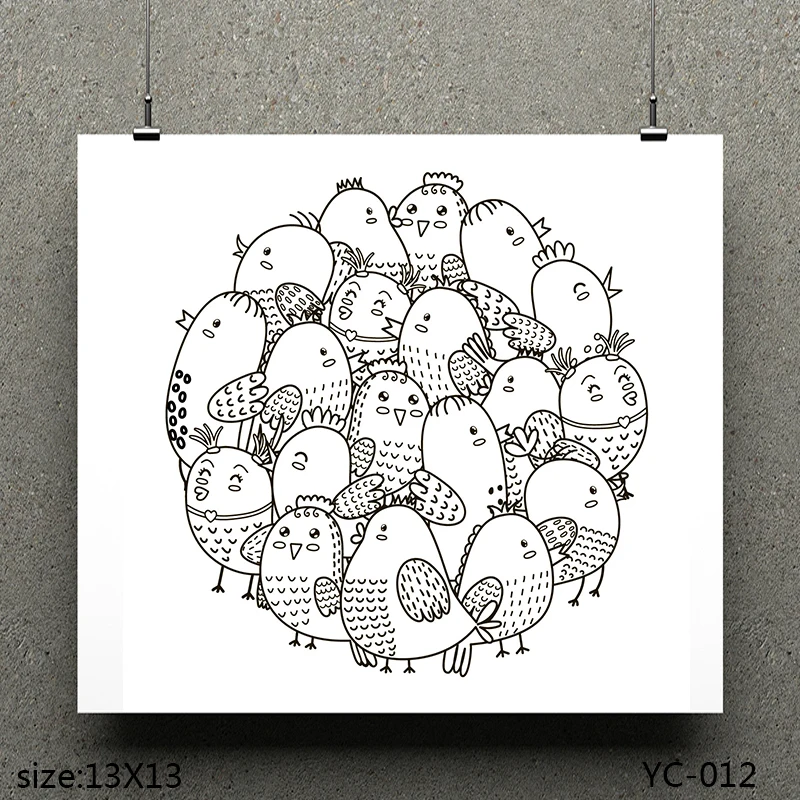 

ZhuoAng Little yellow chicken Clear Stamps For DIY Scrapbooking/Card Making Decorative Silicon Stamp Crafts