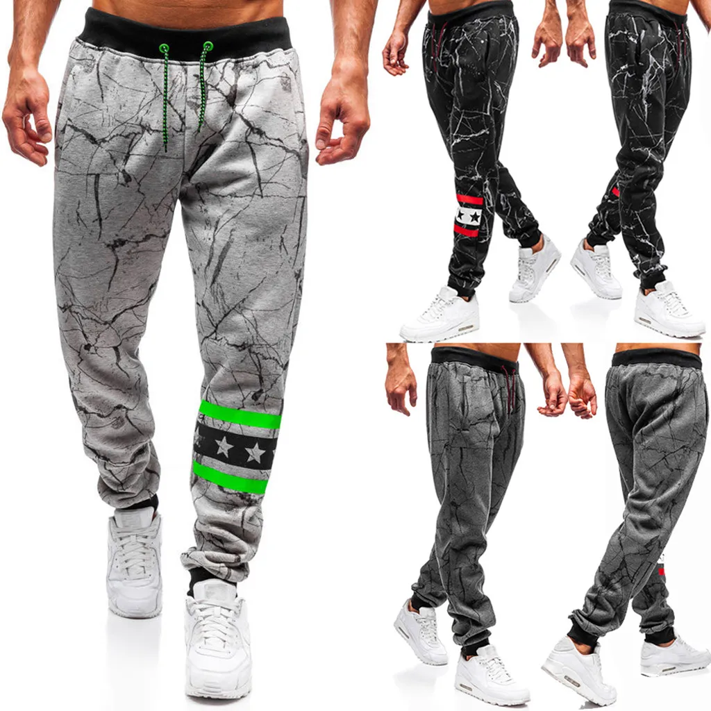 

2019 Fashion Men's Casual Outdoor Print Multi-pocket Work Trouser Cargo Long Pants Dropshipping20 Pantalones de hombre Sweatpant