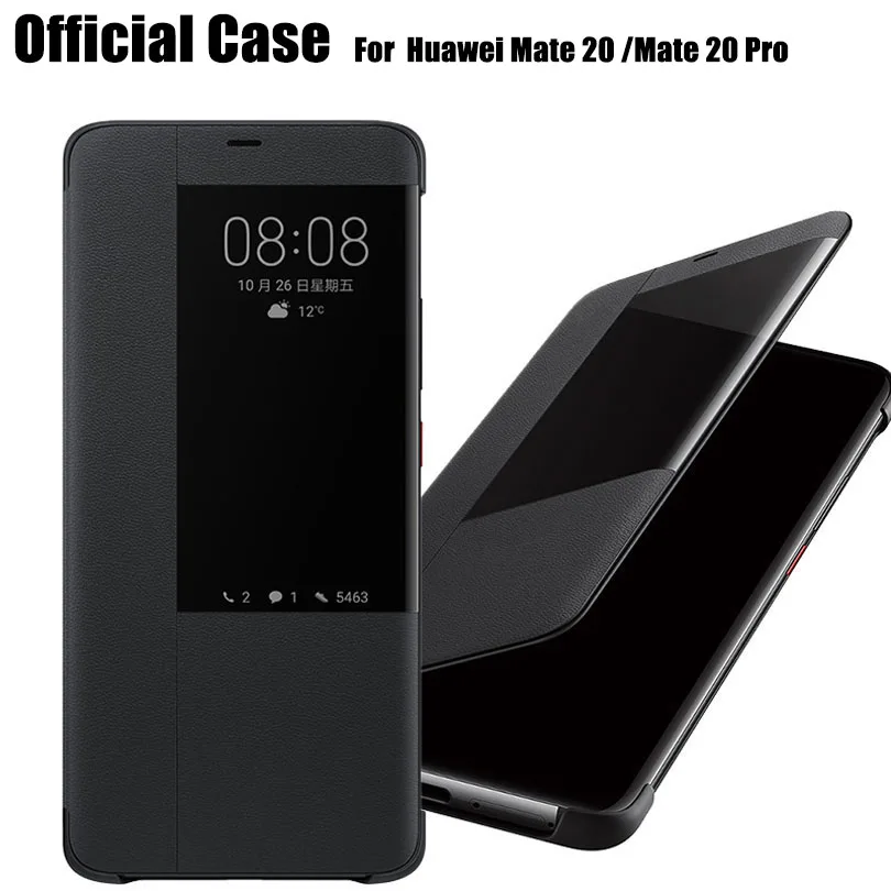 Официальный умный чехол книжка из искусственной кожи для HUAWEI Mate 20 Pro HM22|Бамперы| |