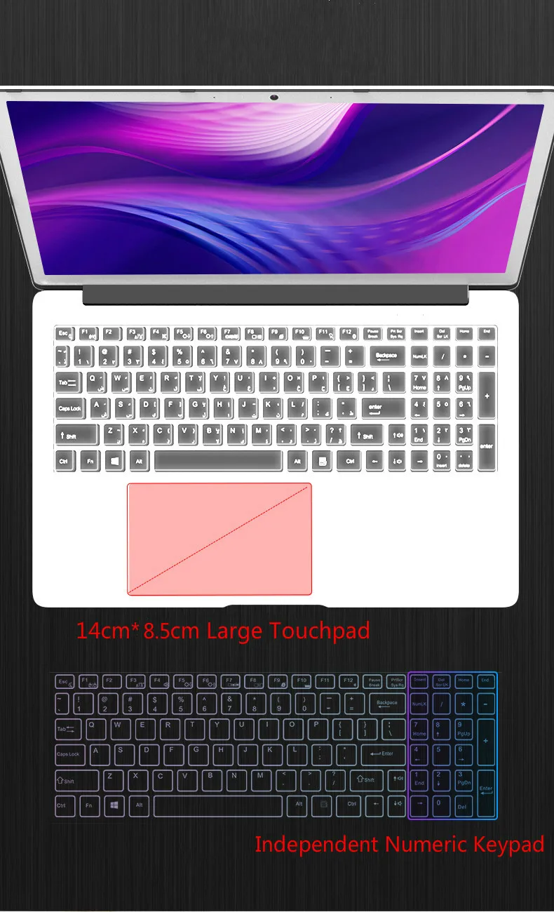 I5-8250U, 8 Гб ОЗУ, ноутбук Intel, четырехъядерный, русская лазерная клавиатура, 128 ГБ-1024 Гб SSD, металлический корпус, 15,6 дюймов, игровой ноутбук