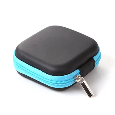 Мини-чехол для наушников USB чехол для переноски на молнии карамельный цвет Жесткий милый модный EVA гарнитура для airpods чехол для хранения airpods чехол - Цвет: small blue