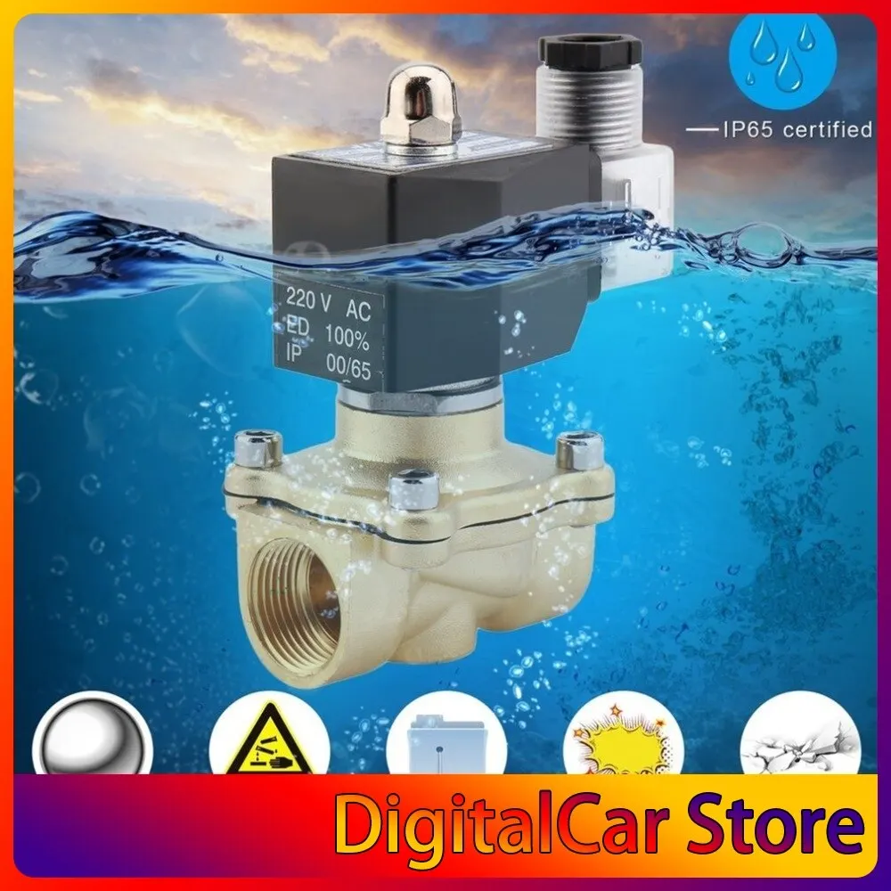 

Practical 3/4 Inch AC 220V 2W Square Coil Pure Copper Direct Acting Solenoid Valve Single Electromagnetic Valve Garden Connector