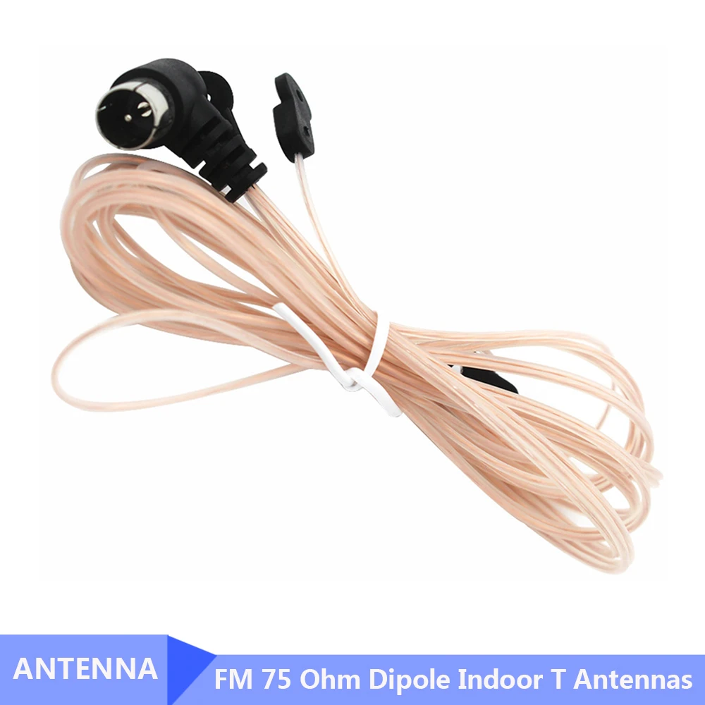 Антенна FM радиоприемника 75 Ом Dipole T антенны для помещений HD антенна с разъемом