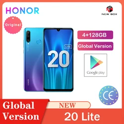 Honor 20 Lite 4 Гб 128 ГБ глобальная версия фронтальная 32 МП Kirin 710 Восьмиядерный Android 9,0 Face ID мобильный телефон 24MP камера заднего вида
