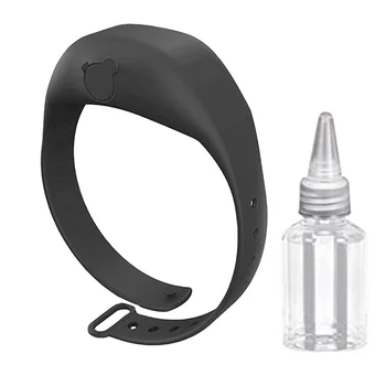 

5pcs/set Portable Silicone Wristband Bracelet Hand Cleaning Gel Dispenser Holders Mini Detachable for Travel School