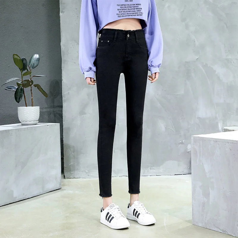 Jeans woman High Waist Skinny Stretch Pencil Pants Plus size Ankle-Length Pants Jeans for women 2020