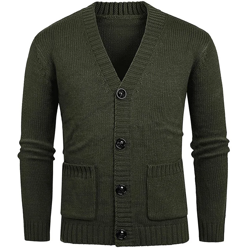 

Spring Autumn 2021 Homme' s Outwear Fashion Middle Length Causal Men's Winter Sweater Cardigan Men