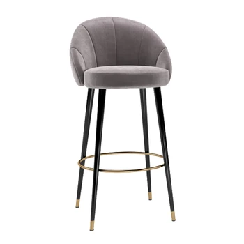 

Solid wood bar chair modern minimalist fashion American bar chair home light luxury bar chair European creative high bar stool