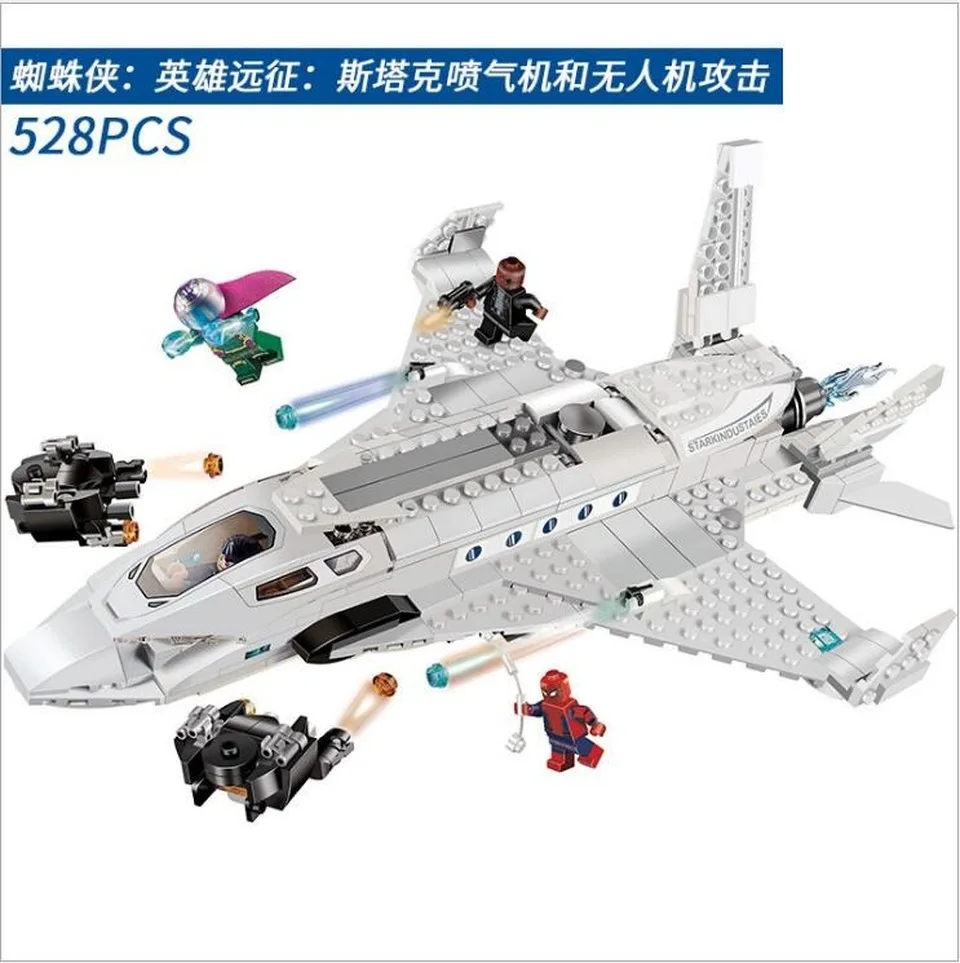 

2019 new Marvel legoinglys Avengers Super Heroes Spiderman Battle Far From Home 76130 Building Blocks Bricks Toy