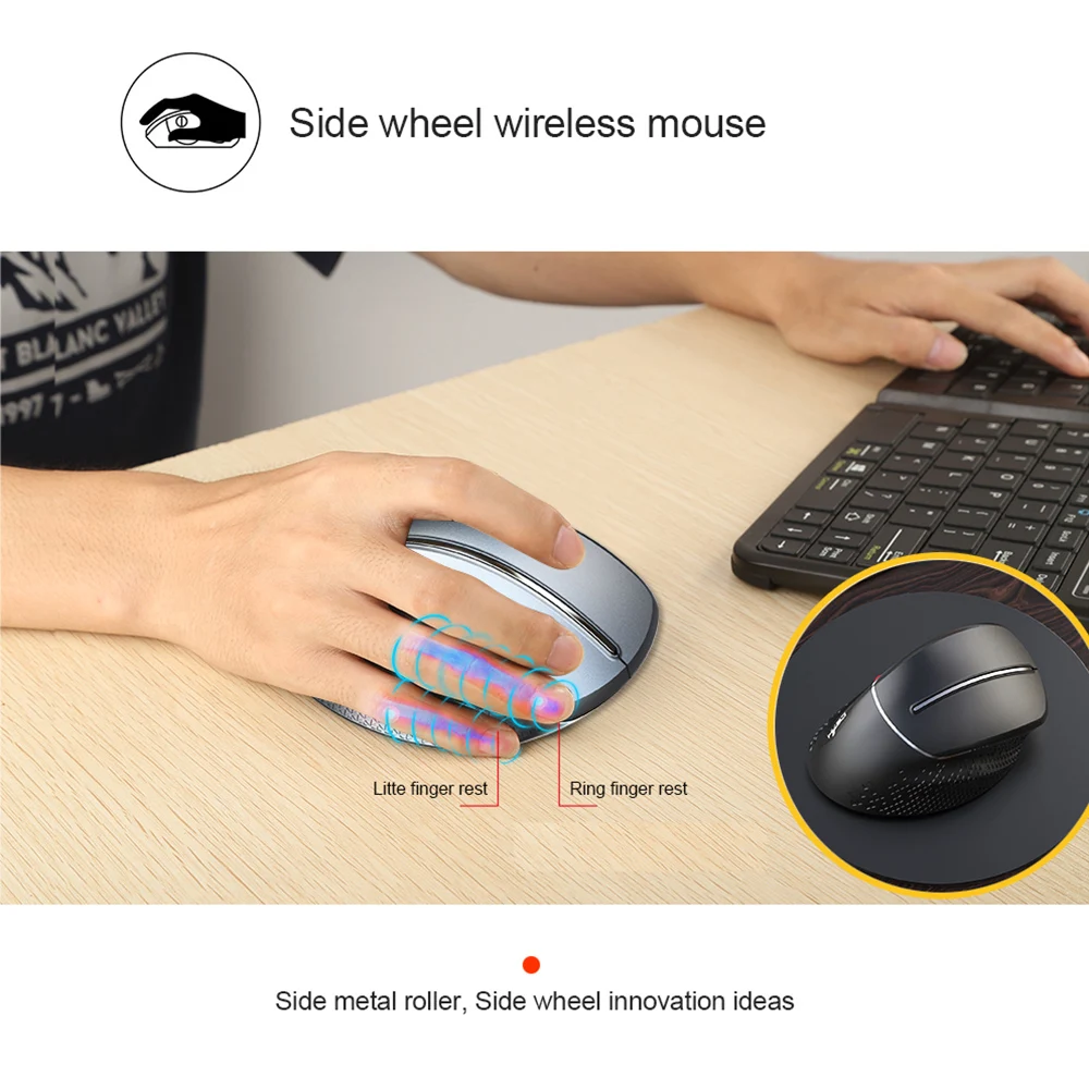Hxsj T32 USB беспроводная мышь 2,4 ГГц 3600 dpi эргономичная оптическая 6 кнопок игровая эргономичная мышь для настольного ноутбука