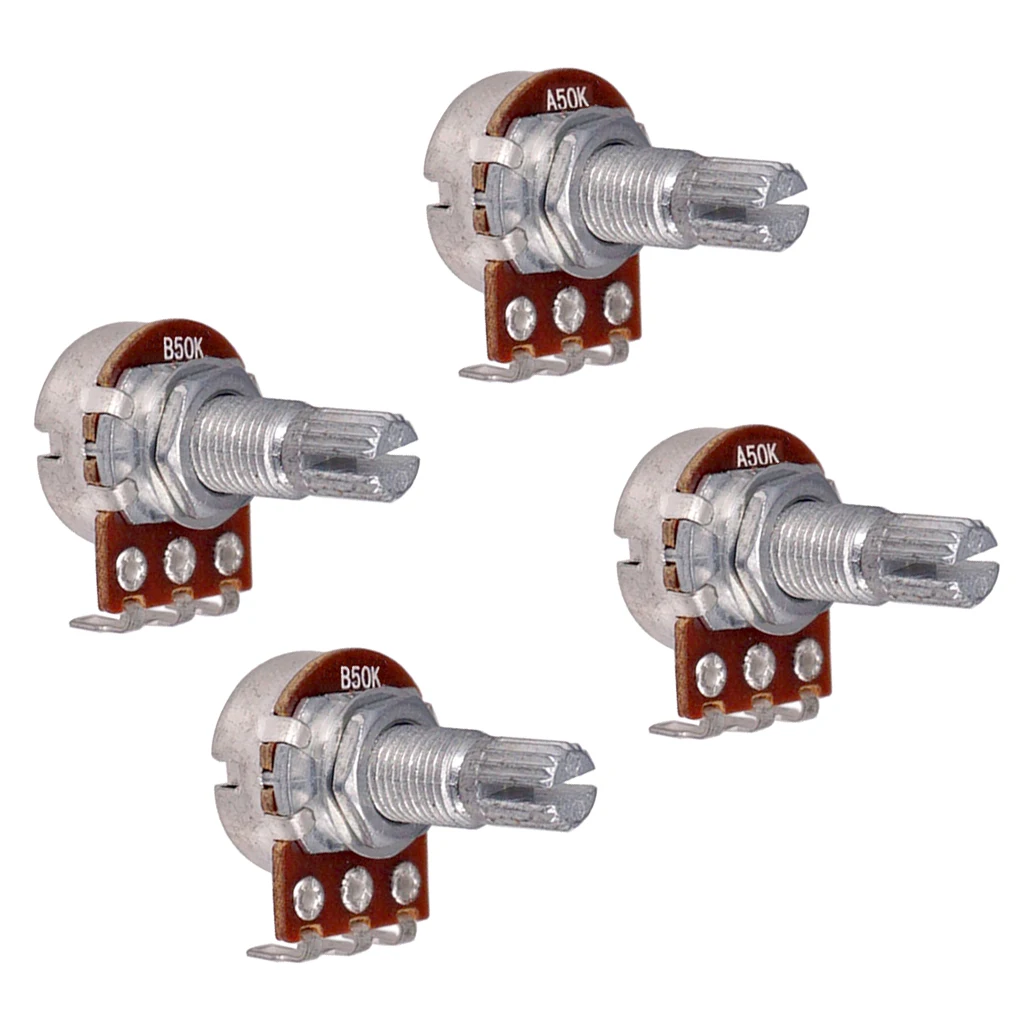 A50K & B50K OHM Audio MINI Pots Guitar Potentiometer for Electric Guitar Pack of 4