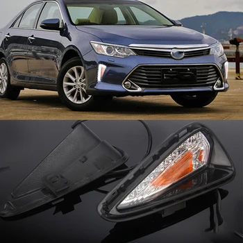 

CSCSNL 1 Pair drl For Toyota Camry 2015 2016 2017 LED DRL Daytime Running Lights Daylight Fog light cover with Yellow Signal
