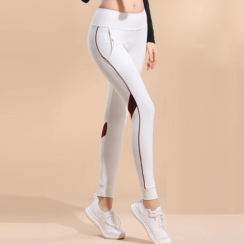 

PENERAN Dry Fit Gym Sport Leggings with Pocket Yoga Pants 2019 Push Up Leggings Sport Women Fitness White Black Jogging Pants XL