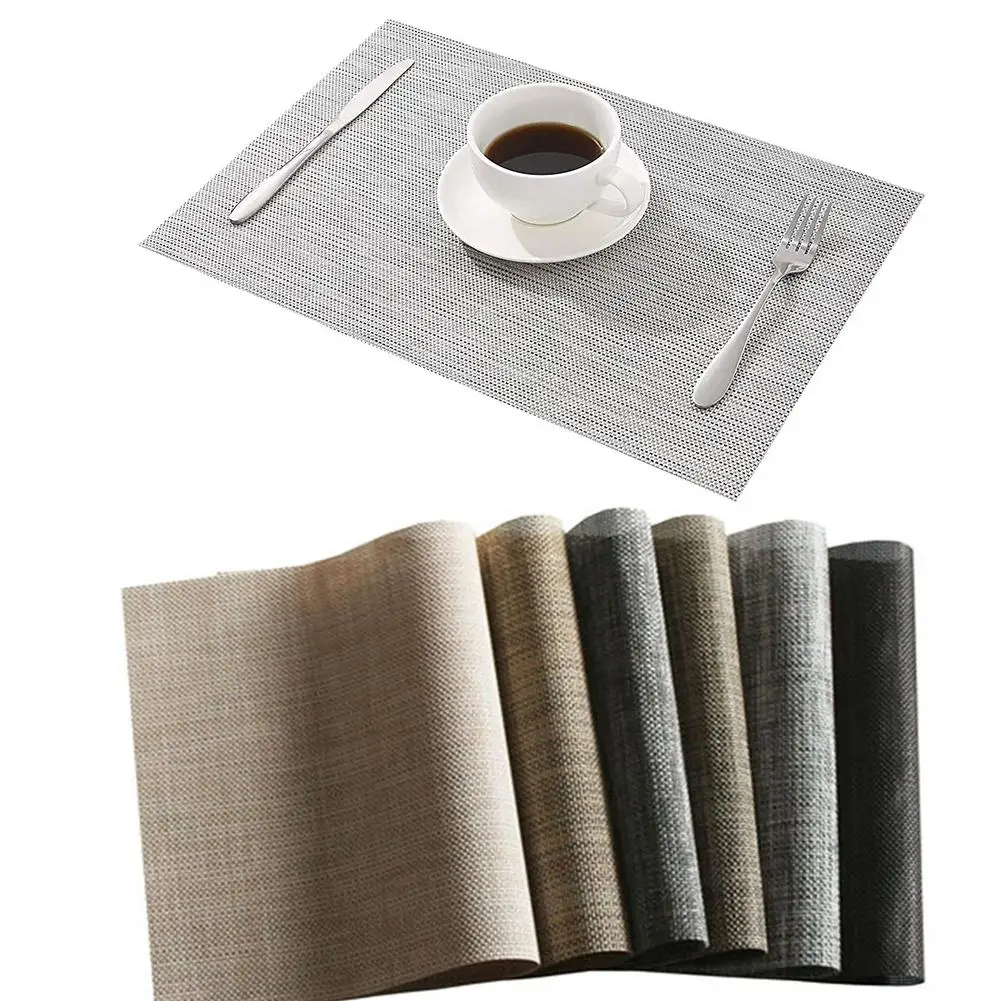 

4Pcs Heat Resistant Placemat Non Slip Wipeable Holiday Dinner Table Mat Decor