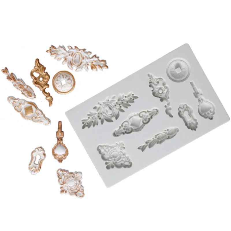 Embossed Pattern Molds Fondant Cakes Decorating Tools Silicone Molds Sugarcraft Chocolate Baking Tools For Cakes Gumpaste Fimo