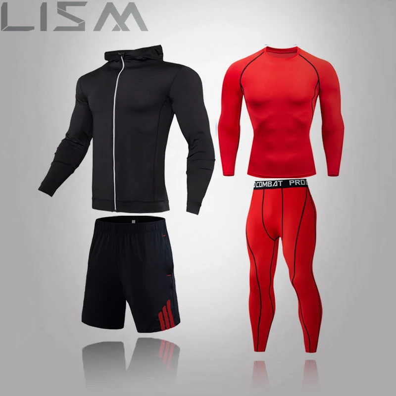 Men's Sportswear Compression Sportswear Quick-Drying Running Suit Clothing Sports Jogging Training Gym Fitness Sportswear Tight long johns target