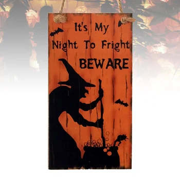 

1pc Witch Hanging Board Durable Practical Beautiful Wall Hanging Hanging Sign Hanging Decor for Party Halloween Festival