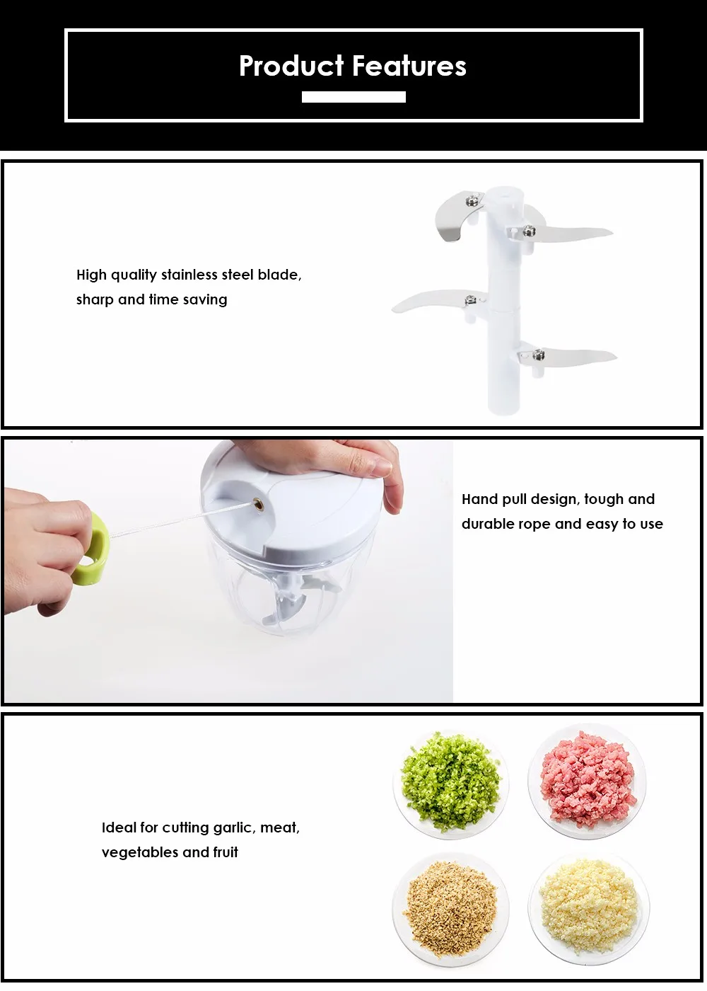Kitchen Manual Vegetable Garlic Crusher Cutter