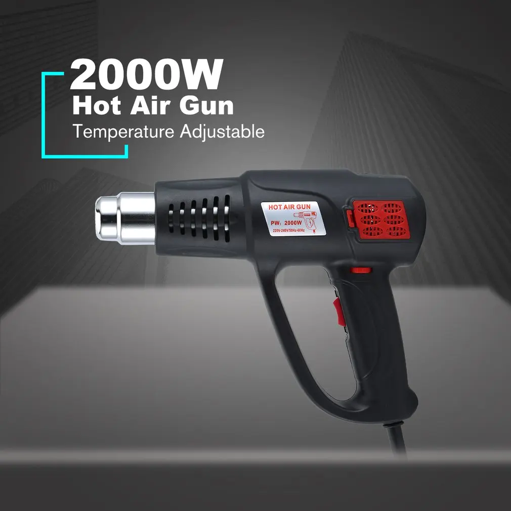 2000W Electric Industrial Hot Heat Air Gun Tool Temperature Adjustable Blower Shrink Paint Stripper Thermal Power tool |