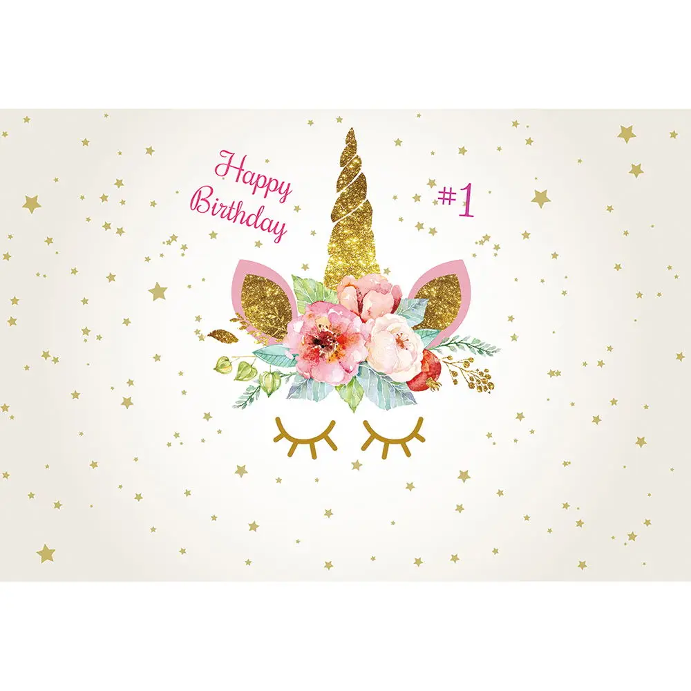 Funnytree вечерние баннер Единорог 1st baby shower мультфильм цветок фото фон Дети День рождения фон скатерть Фотофон - Цвет: Небесно-голубой