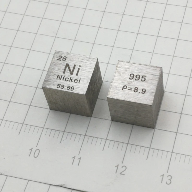 Free shipping nickel metal carved element periodic table ingot 10 mm cube ~8.9g Ni with 99.6% purity 5pcs & 10pcs density cubes (3)