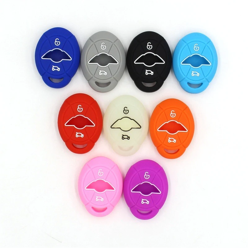 

2 Button Silicone Key Cover Case For Bmw Mini Cooper S One S R50 R52 Convertible R53 Rubber Fob Shell Protector Car styling