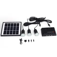 Поставка солнечной трех лампочек мобильного питания светодиодный свет многофункциональная теплая мощная светодиодная лампа освещения