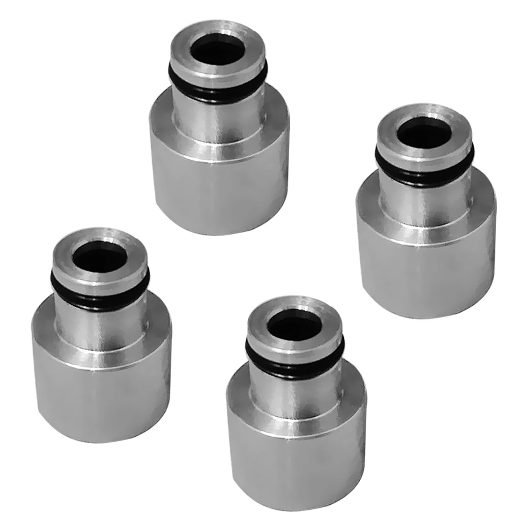 Pack of 4 Aluminum Alloy Fuel Injector Adapters for Acura B16 B18 D16Z D16Y