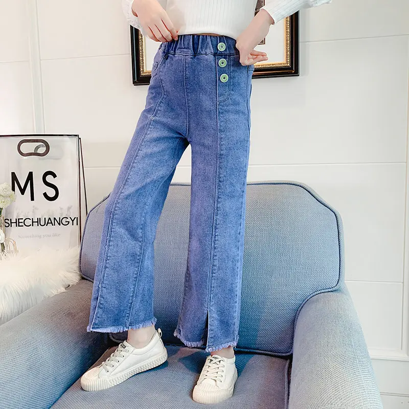 Tombol Kasual Longgar Remaja Jeans 